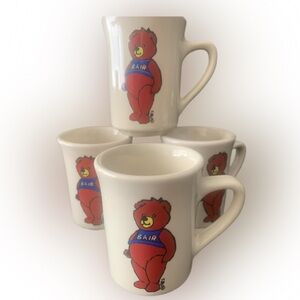 Vintage Bel Terr Pottery Mugs 1982 BAIR Mug Lot of 4 Classic Americana Unique